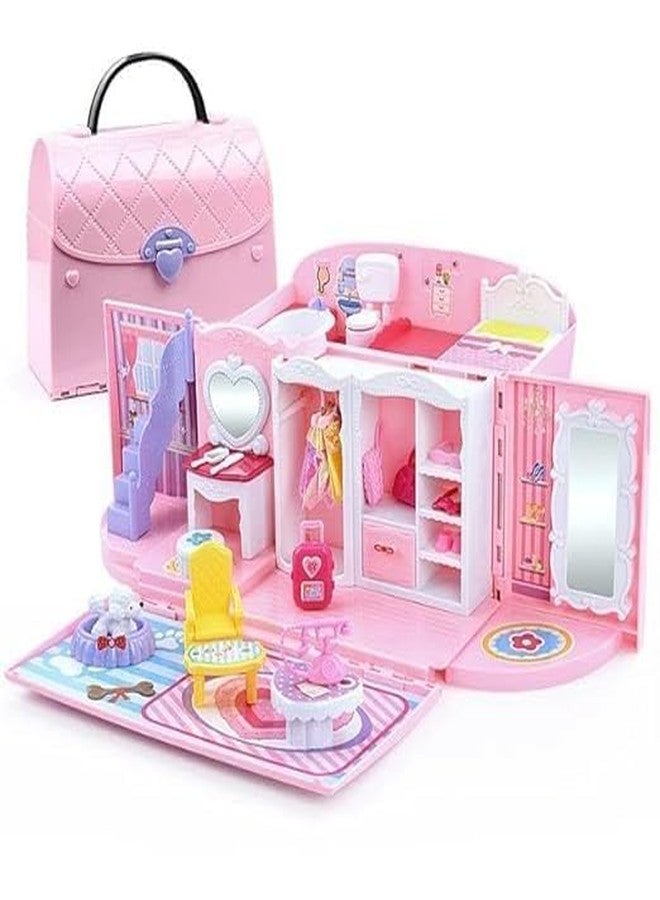 JETRA Princess Kitchen Playset for Girls | Handbag-Style Toy Kitchen | Dream Playhouse Cooking Set | Pretend Play Kitchen Accessories | Gift for Kids Ages 3-12 - Image 2